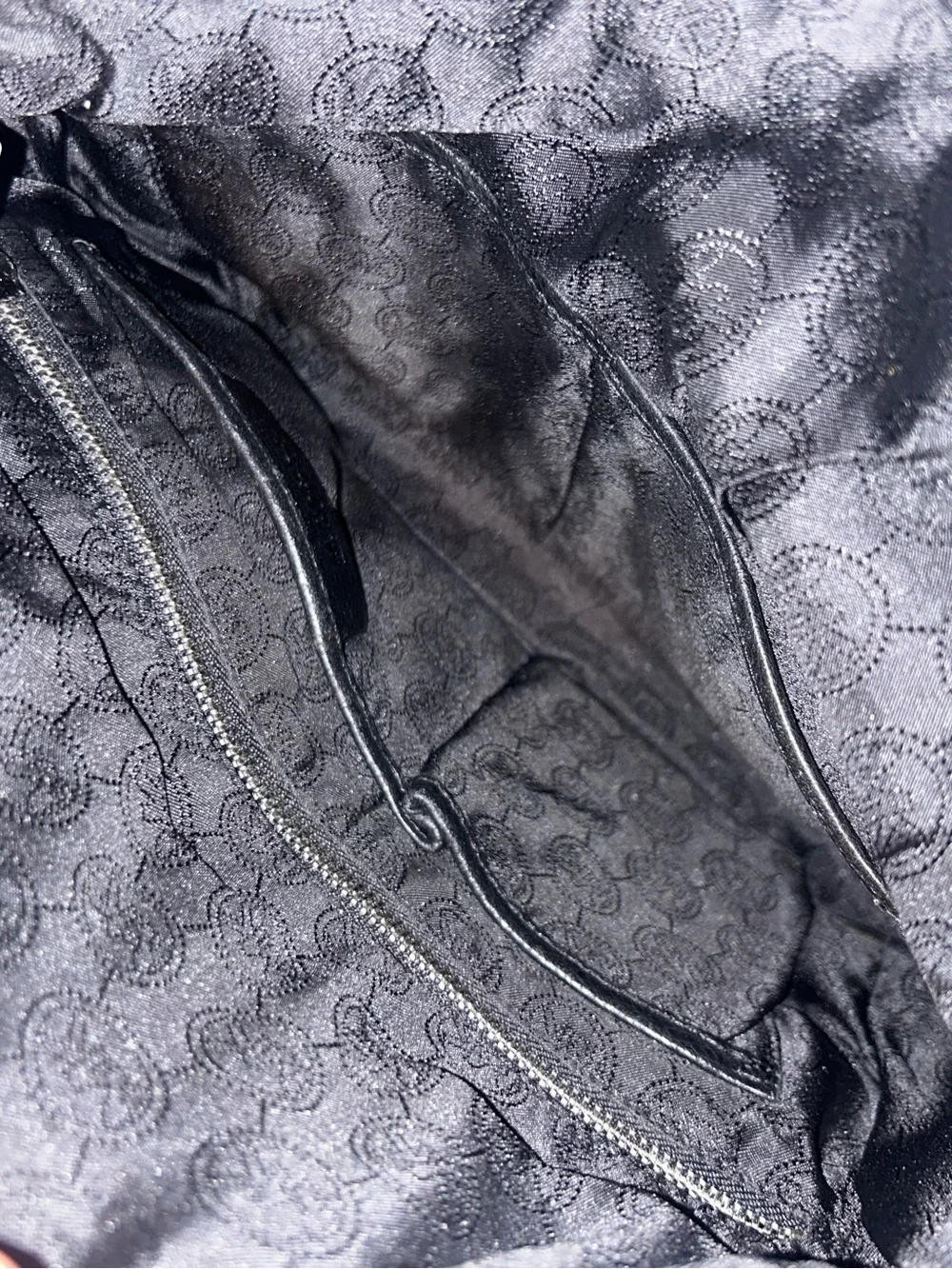 Michael Kors Black & White Leather Shoulder Bag with Tassel